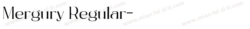 Mergury Regular字体转换
